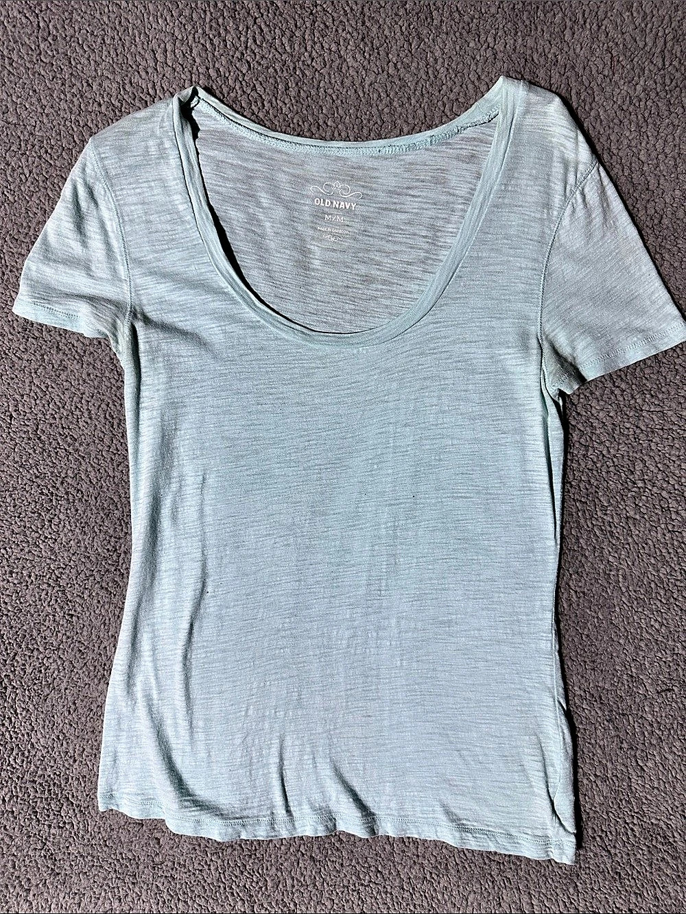 Old Navy Women's Scoop Neck Short Sleeve Tee in Green Size Medium